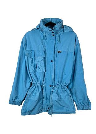 Винтажная куртка-карго microfibre vintage 2000s y2k 80s 90s  с спрятамым капюшоном из микрофибры