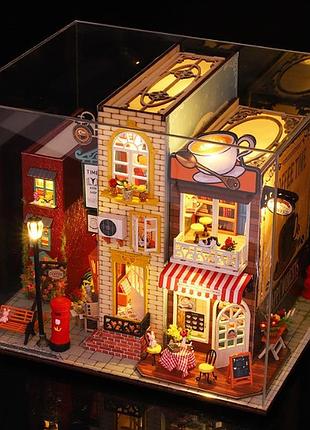 Бук нук кав'ярня book nook coffee slow time румбокс diy house es-007 + купол