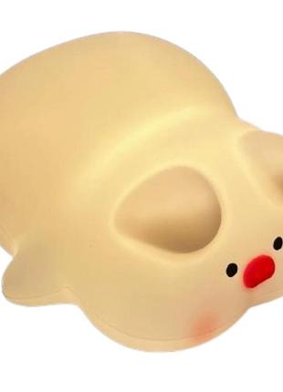 Нічник силіконовий біле порося sleeping pig lamp