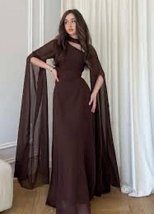 Сукня довга вечірня бордова винна неймовірно сідає