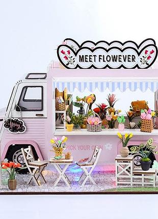 Уценка! примятая коробка! румбокс цветочная машинка конструктор meet flower car tszh210