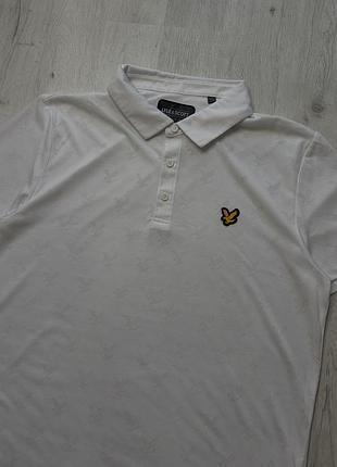 Чоловіче поло lyle & scott монограмне біле розмір m