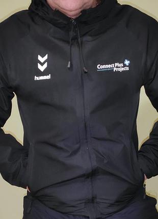 Спорт стильная фирменная курточка ветровка плащевка hummel.м-л