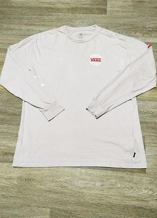 Мужской лонгслив vans с принтом , размер l oversized fit , 100% хлопок .