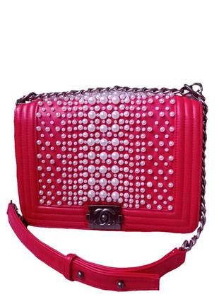 Сумка женская красная