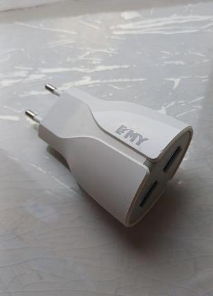Мережевий зарядний пристрій usb 5v/2.1a (10.5w)