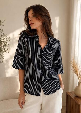 🖤 стильна сорочка kliman collection у смужку