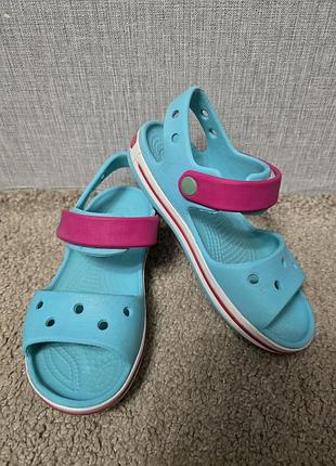Босоножки, сандали, сандалии crocs c11, наш 28. сандалі crocs crocband.