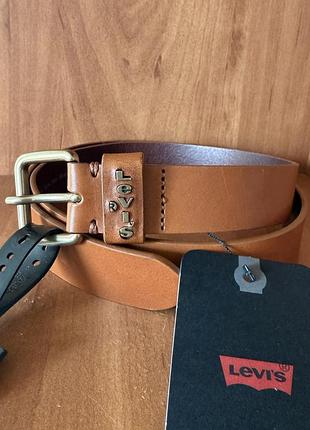 Шкіряний ремінь levi's оригінал (100% натуральна шкіра) • новий • розмір 85/34