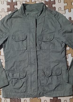 Хлопкова куртка-жакет в стилі мілітарі denim co (primark), розмір m/l (eur 40)