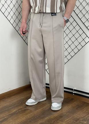 Кавові широкі брюки чіноси fsbn basic chino pants wide fit