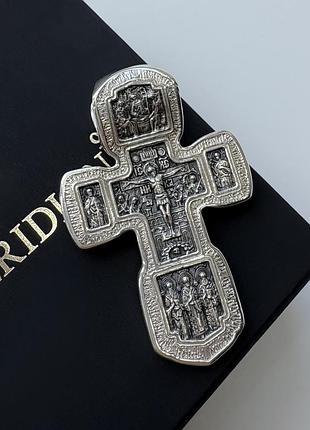 Срібний хрест meridian 925 проби з чорнінням кр0168