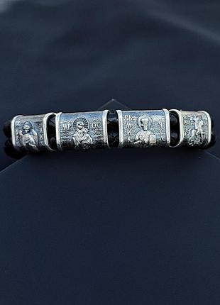 Браслет "отче наш" с серебряными вставками 4144/1
