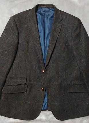 Marks & spencer (l-xl) woolmark tweed blazer піджак