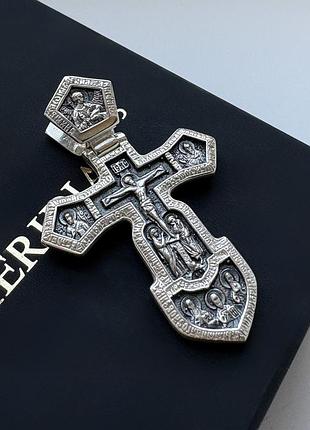 Срібний хрест meridian 925 проби з чорнінням кр0169