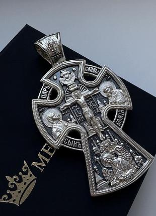 Срібний хрест meridian 925 проби з чорнінням кр0183