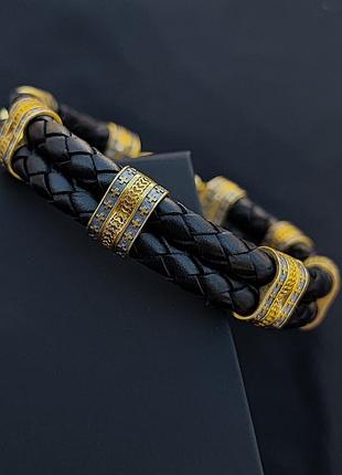 Православный браслет с серебряными вставками кпл06/1з 19,5