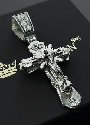 Срібний хрест meridian 925 проби з чорнінням кр0215