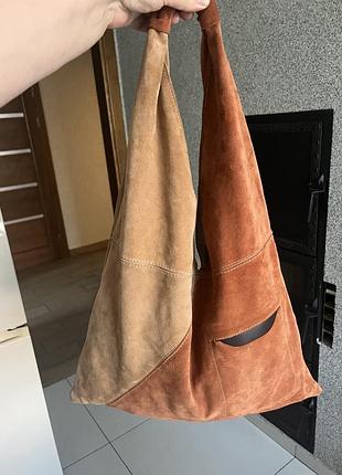 Італійська замшева сумка хобо nardelli/ (genuine leather /made in itali)