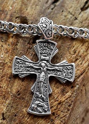 Серебряный крест meridian 925 пробы к148ч