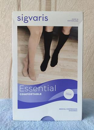 Компрессионные колготы с открытым носком и класс бежевые sigvaris essential comfortable m