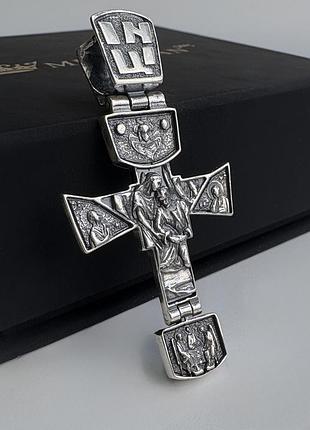 Срібний хрест meridian 925 проби з чорнінням кр0188