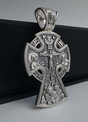 Срібний хрест meridian 925 проби з чорнінням кр0185