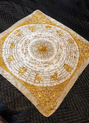 Шикарный шелковый платок "знаки зодиака".