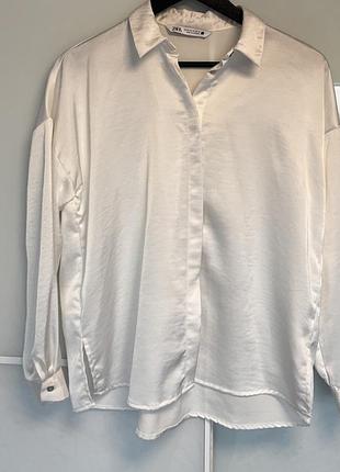 Женская белая блузка/рубашка(zara)