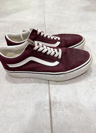 Vans сліпони бордові