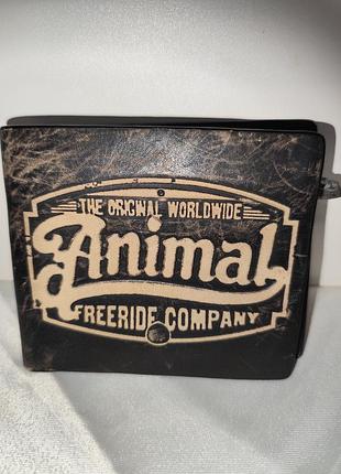 Кожаный винтажный кошелек animal freeride company (y2k)
