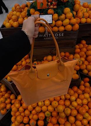Longchamp le pliege m size carrot сумка шопер вміщує а4