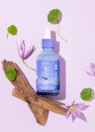 Сироватка для обличчя mary & may retinol 0.1% bakuchiol cica serum з ретинолом та бакучіолом, 80 мл