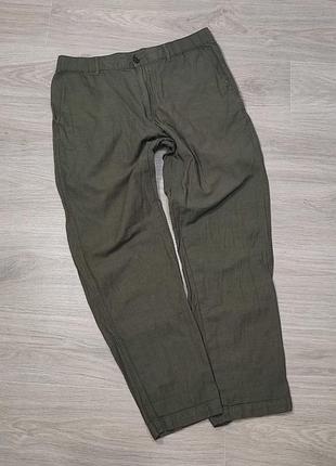 Брюки из льняной смеси uniqlo. размер м(30-33)