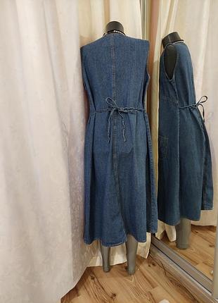Джинсовое с карманами платье 👗 2