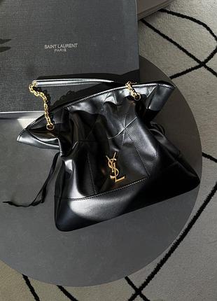 Сумка jamie saint shopping leather laurent tote bag in black