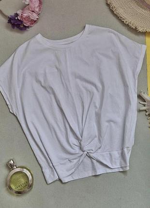 Белая женская футболка оверсайз р.,s,m,riverisland