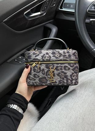 Сумка gaby saint vanity textile laurent shoulder bag leo/grey