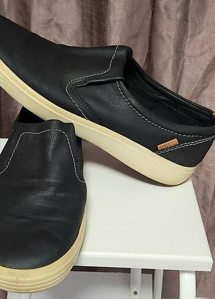 Мужские кожаные мокасины, слипоныecco soft 7.