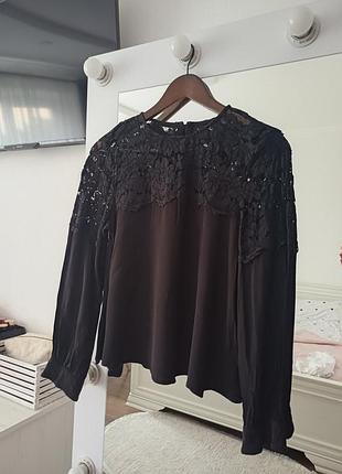 Блузка hm с гипюром