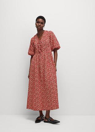 Довге плаття marks&amp;spencer у квітковий принт із кишенями