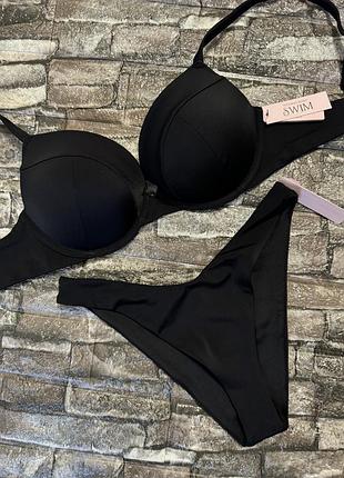 Купальник victoria's secret бюстгальтер пуш ап 34с 75с 34b 75б плавки хс