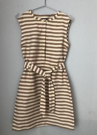 Лляна сукня-міді в естетиці old money від massimo dutti (р. eur 38 / s-m)