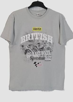 Мужская футболка motogp silverstone 2012, р. 46 (m) серая с принтом