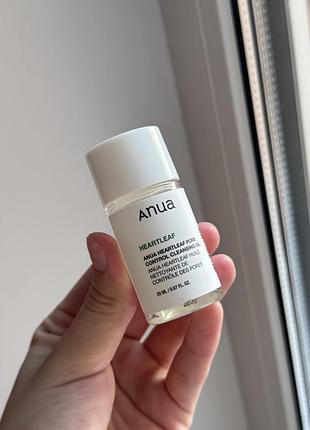 Гідрофільна олія для обличчя  anua heartleaf pore control cleansing oil объемом 20 мл.