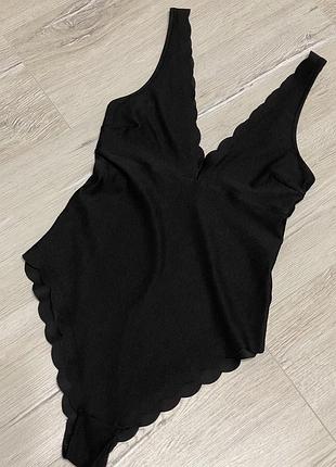 Жіночий чорний суцільний купальник,розмір 38,h&m