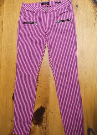 Малиновые джинсы скинни в полоску scotch&amp;soda