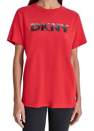 Футболка dkny с пайетками