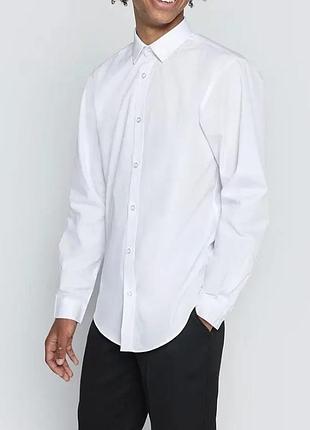 George regular fit нова біла сорочка на хлопчика 12-13 років школа 65% polyester 35% cotton