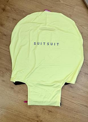 Suitsuit неоновый чехол на большой чемодан желтый яркий на молнии xl